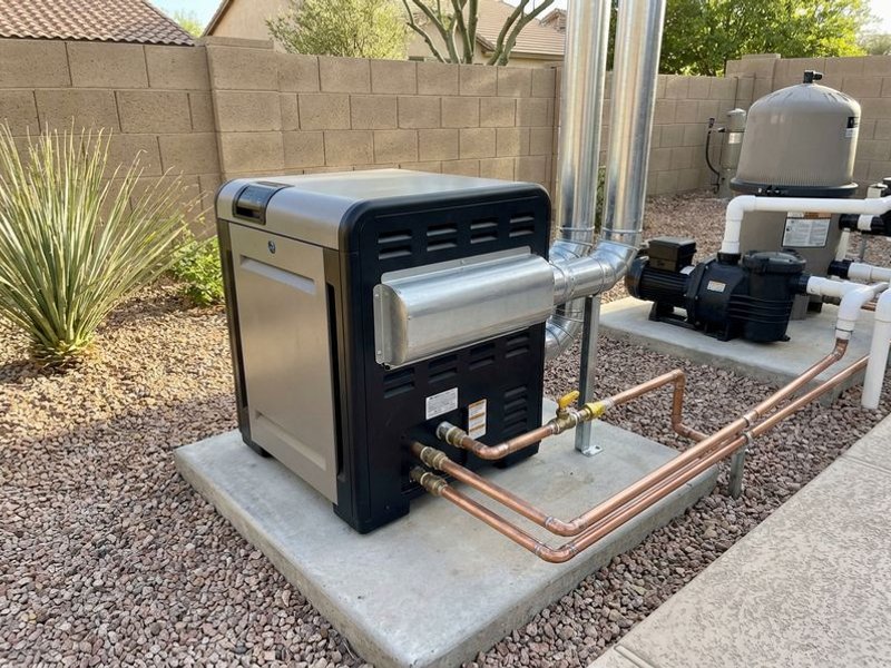 Pool heater installation in Phoenix