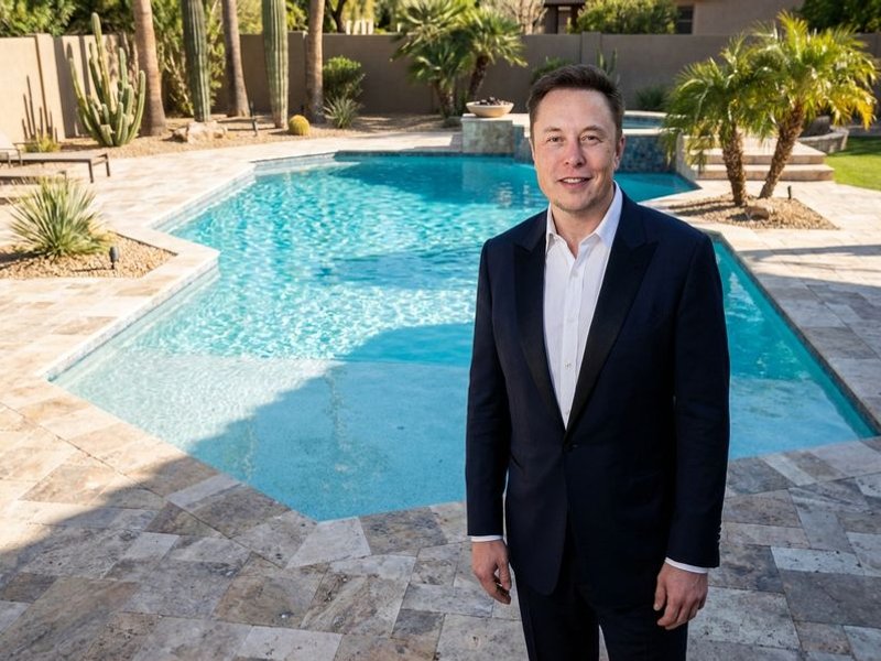 Travertine paver pool deck in Scottsdale