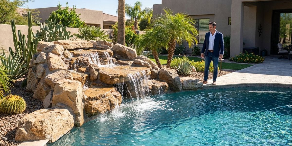 Pool waterfall repair and restoration